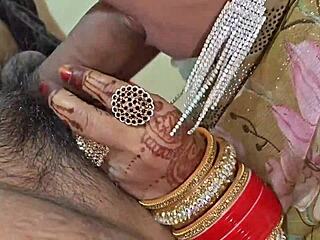 Indian village housewife sneaks into father-in-law's bedroom for dirty hindi audio doggystyle pounding.