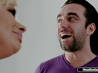 Stepmom Shuts Up StepSon with Shaved Pussy Ride and Titty Fuck