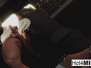 Big Fake Tits Flight Attendant Fucked Cockpit Hard