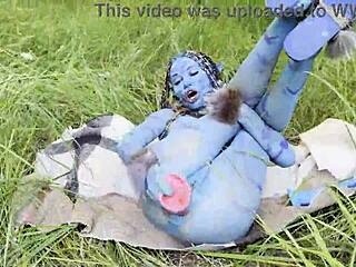 avatar monika fox prolapses ass fisting huge dildo pussy squirt forest!!