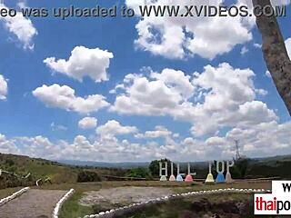 hey little thai teen, how's that big white cock feel sliding down your cute throat outdoors?