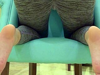 teen babe teases sugar daddy leggings ass