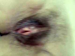 i flash my huge hairy pussy dripping with fresh cumshots inside