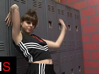 Black Stud's Monster Cock Pounds Shaved Teen Pussy in Gym