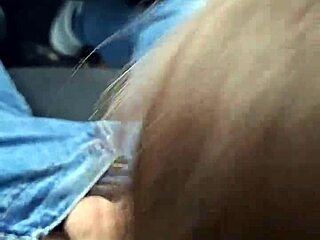 thick muscular german bbw slut slurps huge cock sloppy in public car then swallows cum