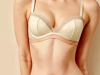 lingerie models tease in flower panties