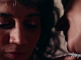 A Girl's Date Two Lesbians Fuck Waiter in Restaurant Threesome