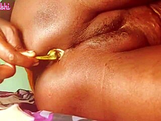 Desi Bhabhi Anal Fucked Deep by Huge Cucumber Shaved Pussy