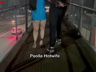 paolla hotwife flashes her holes for stranger's monster bbc outdoors?