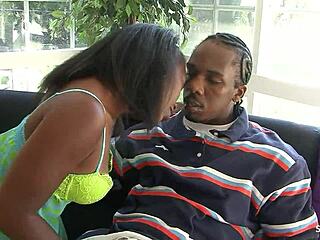 Girlfriend's ebony pal with hairy pussy tricks best friend into bbc cheating bang