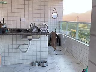 Hired this latina maid in tiny shorts for cleaning... damn that ass is perfect! 🍑😍 Couldn't hold back at all