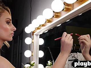 lindsay marie sexy milf strips lingerie posing beautiful babe