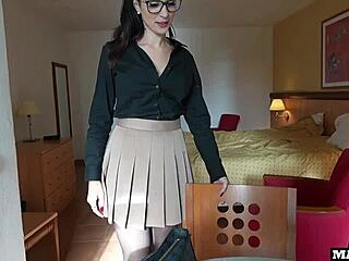 french teacher big boobs bounce wanna see her take rough dp pounding?