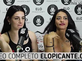 bisexual lesbians kiss and play with the lollipop seductively