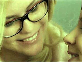 What happens when petite lesbians Delphine and Kiara explore each other intimately?