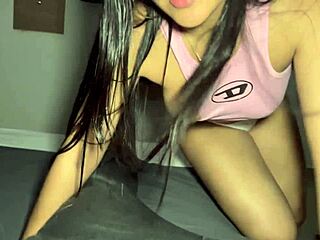 Colombian Brunette Rides Cock Hard On Bed Like Sex Toy