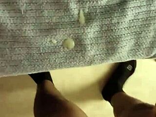 cumshot week day 4... not quite but check the messy aftermath on dirty socks feet 😈👣💦