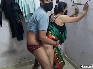 oh man desi aunty's hot pussy gets fucked hard by big cock in silk homemade indian style 😍🔥