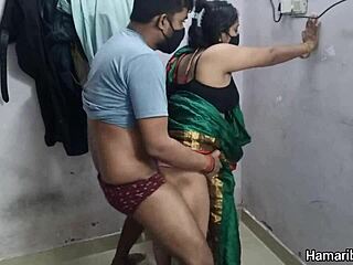 oh man desi aunty's hot pussy gets fucked hard by big cock in silk homemade indian style 😍🔥