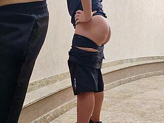 Comi garota sapatão amiga da irmã com creampie rimjob spanking