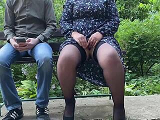 Chubby Stepmom Demands Stepson's Tongue on Her Hairy Pussy Post-Piss!