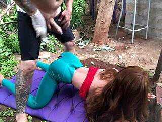 hand deep in outdoor sex doll ass hints at wild toy play