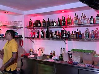 Redhead Slut Bartender Begs for Bareback Pounding No Condom