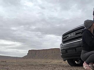 giving road blowjob so people watch at hotel