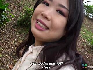 Chubby japanese housewife kaori sakuraba cheats with shaved pussy spread