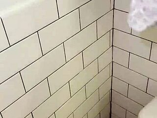 Roommate's bathroom thongs make my monster cock explode then i fuck her