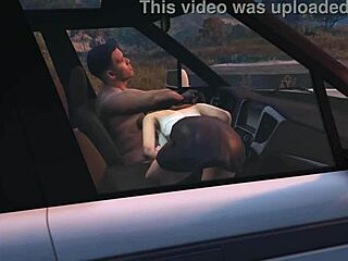 gta 5 franklin pulls over car for hooker prostitute raw roadside sex game