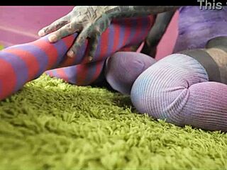 tattooed goth lesbians rip clothes strap-on fuck missionary wet pussy dripping 💦 sloppy orgasms