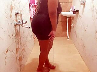 A sexy myanmar milf strips down for a steamy seductive shower bath.