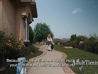 students pregnant belly bulges as teacher seth gamble pounds young madi collins slutty uniform secret