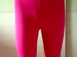 Pink Gymwear Leggings Hug Tight Curves in Workout Update