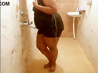 A sexy myanmar milf strips down for a steamy seductive shower bath.