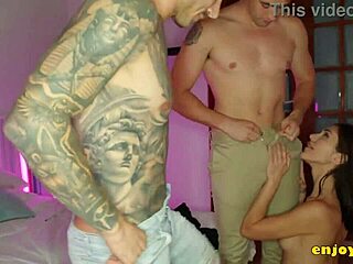 ultra-cute brunette jadilica craves rough gangbang with two huge cocks