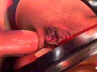 blonde tied up watches husband doggystyle brunette's tight asshole