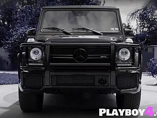 Huge titted milf latina soaps car with lingerie friends stripping