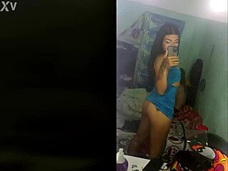 ts angelique reveals private solo latina trans ass play