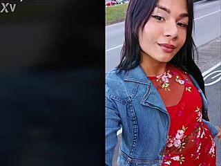 ts angelique reveals private solo latina trans ass play