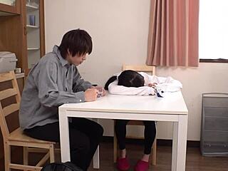 japanese step sister sneaks first time fun with brother in bedroom