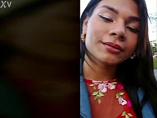 ts angelique reveals private solo latina trans ass play