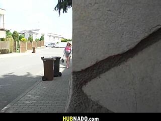 nikki riddle feels the thrill riding that fat cock outdoors for quick cash