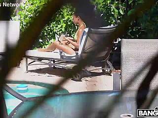 ameena green rides neighbor's bbc cowgirl after deepthroat tease