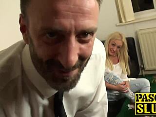 Sexy Blonde Mature Deepthroats Fat Cock and Gets Bent Over Pounded!