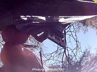 Cameraman Gets Outdoor Deepthroat Facial Cumshot Surprise