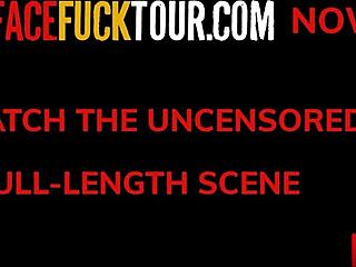 Thick latina cum slut gets screwed hard then throat fucked against the wall