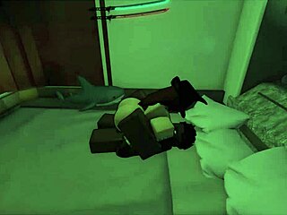 Submissive whore loves bbc monster cock slamming her big tits ass in roblox condo game