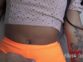 pornstar latina teen safadinha ellas4 gets fucked hardcore outdoor public rooftop small tits taboo toys